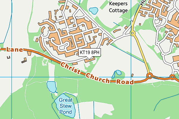 KT19 8PH map - OS VectorMap District (Ordnance Survey) KT19 8PH map - OS VectorMap District (Ordnance Survey)