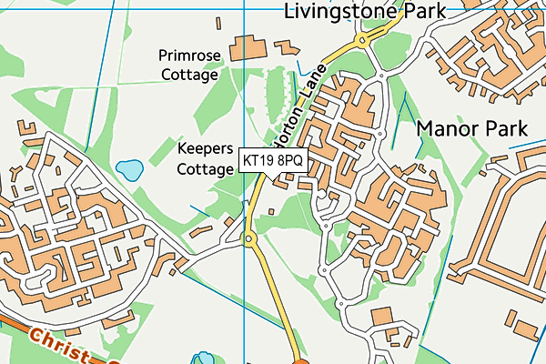 KT19 8PQ map - OS VectorMap District (Ordnance Survey) KT19 8PQ map - OS VectorMap District (Ordnance Survey)