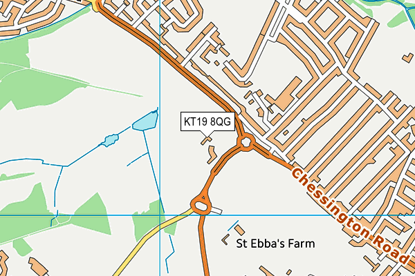 KT19 8QG map - OS VectorMap District (Ordnance Survey) KT19 8QG map - OS VectorMap District (Ordnance Survey)