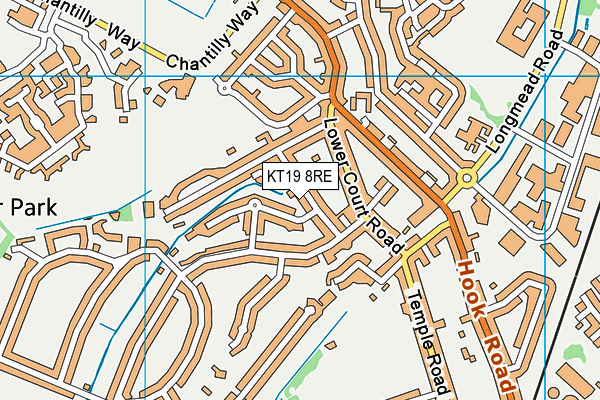 KT19 8RE map - OS VectorMap District (Ordnance Survey) KT19 8RE map - OS VectorMap District (Ordnance Survey)