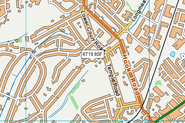 KT19 8SF map - OS VectorMap District (Ordnance Survey) KT19 8SF map - OS VectorMap District (Ordnance Survey)