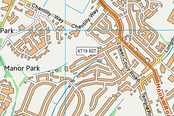 KT19 8ST map - OS VectorMap District (Ordnance Survey) KT19 8ST map - OS VectorMap District (Ordnance Survey)