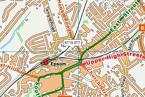 KT19 8TT map - OS VectorMap District (Ordnance Survey) KT19 8TT map - OS VectorMap District (Ordnance Survey)