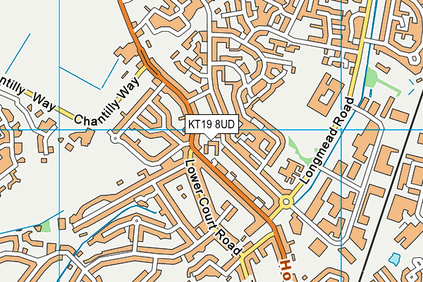 KT19 8UD map - OS VectorMap District (Ordnance Survey) KT19 8UD map - OS VectorMap District (Ordnance Survey)