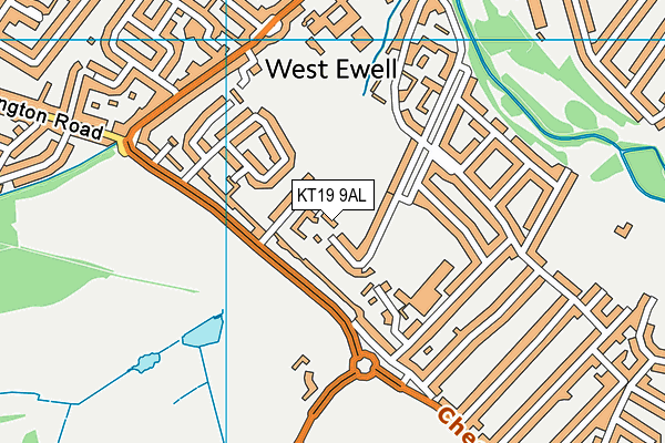 KT19 9AL map - OS VectorMap District (Ordnance Survey) KT19 9AL map - OS VectorMap District (Ordnance Survey)