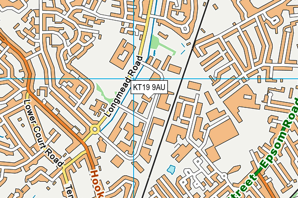 KT19 9AU map - OS VectorMap District (Ordnance Survey) KT19 9AU map - OS VectorMap District (Ordnance Survey)