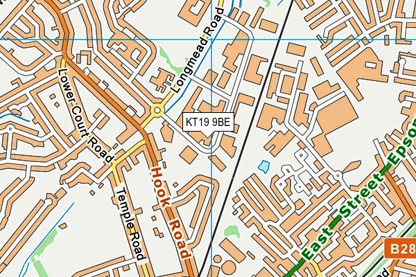 KT19 9BE map - OS VectorMap District (Ordnance Survey) KT19 9BE map - OS VectorMap District (Ordnance Survey)