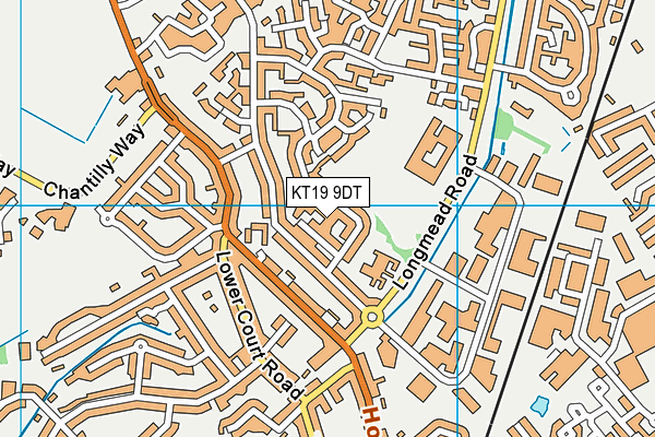 KT19 9DT map - OS VectorMap District (Ordnance Survey) KT19 9DT map - OS VectorMap District (Ordnance Survey)
