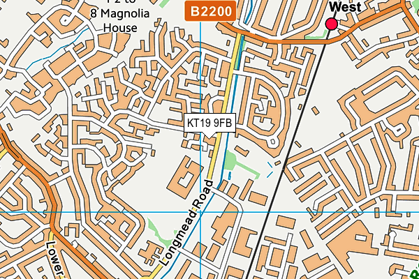 KT19 9FB map - OS VectorMap District (Ordnance Survey) KT19 9FB map - OS VectorMap District (Ordnance Survey)