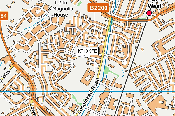 KT19 9FE map - OS VectorMap District (Ordnance Survey) KT19 9FE map - OS VectorMap District (Ordnance Survey)