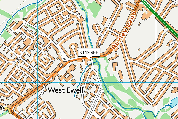 KT19 9FF map - OS VectorMap District (Ordnance Survey) KT19 9FF map - OS VectorMap District (Ordnance Survey)