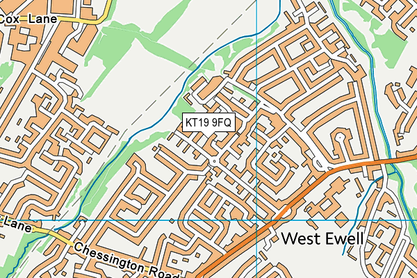 KT19 9FQ map - OS VectorMap District (Ordnance Survey) KT19 9FQ map - OS VectorMap District (Ordnance Survey)
