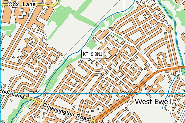 KT19 9NJ map - OS VectorMap District (Ordnance Survey) KT19 9NJ map - OS VectorMap District (Ordnance Survey)