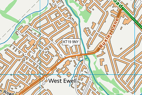 KT19 9NY map - OS VectorMap District (Ordnance Survey) KT19 9NY map - OS VectorMap District (Ordnance Survey)