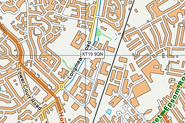 KT19 9QN map - OS VectorMap District (Ordnance Survey) KT19 9QN map - OS VectorMap District (Ordnance Survey)