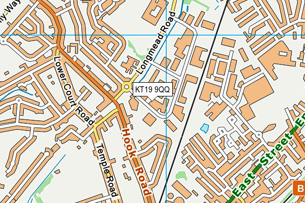 KT19 9QQ map - OS VectorMap District (Ordnance Survey) KT19 9QQ map - OS VectorMap District (Ordnance Survey)