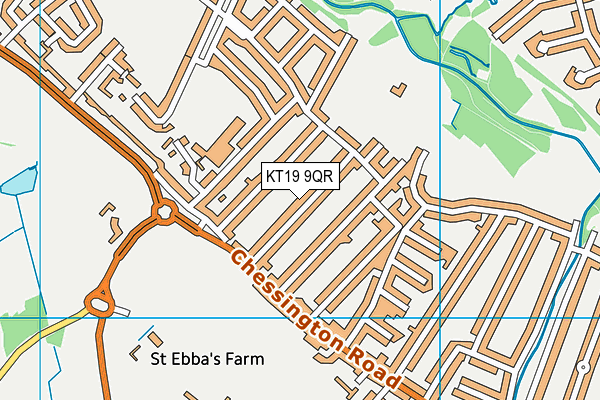 KT19 9QR map - OS VectorMap District (Ordnance Survey) KT19 9QR map - OS VectorMap District (Ordnance Survey)