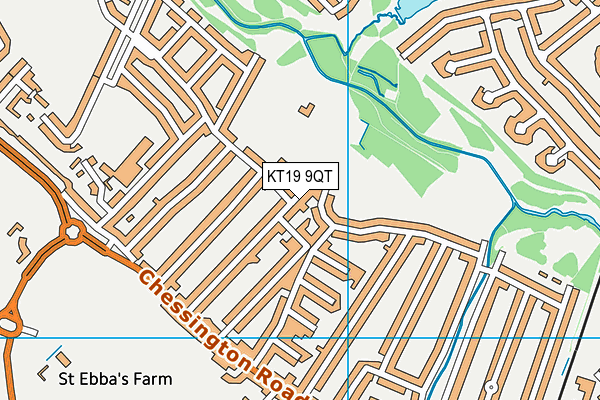 KT19 9QT map - OS VectorMap District (Ordnance Survey) KT19 9QT map - OS VectorMap District (Ordnance Survey)