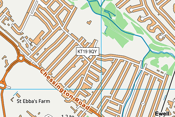 KT19 9QY map - OS VectorMap District (Ordnance Survey) KT19 9QY map - OS VectorMap District (Ordnance Survey)