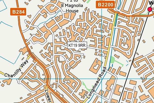 KT19 9RR map - OS VectorMap District (Ordnance Survey) KT19 9RR map - OS VectorMap District (Ordnance Survey)