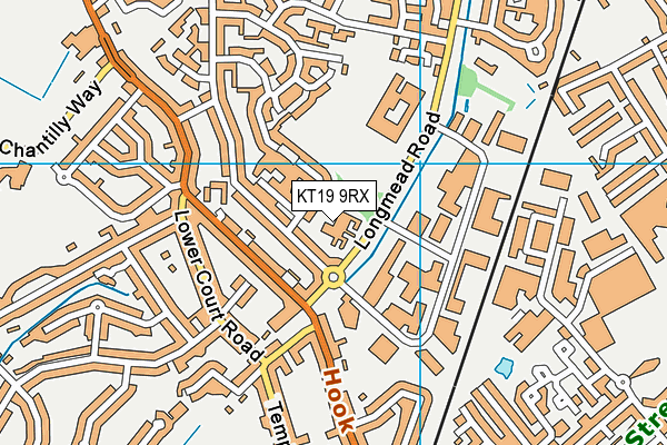 KT19 9RX map - OS VectorMap District (Ordnance Survey) KT19 9RX map - OS VectorMap District (Ordnance Survey)