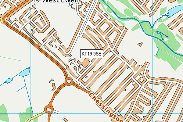 KT19 9SE map - OS VectorMap District (Ordnance Survey) KT19 9SE map - OS VectorMap District (Ordnance Survey)