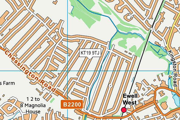 KT19 9TJ map - OS VectorMap District (Ordnance Survey) KT19 9TJ map - OS VectorMap District (Ordnance Survey)