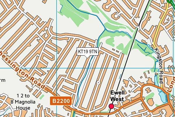 KT19 9TN map - OS VectorMap District (Ordnance Survey) KT19 9TN map - OS VectorMap District (Ordnance Survey)