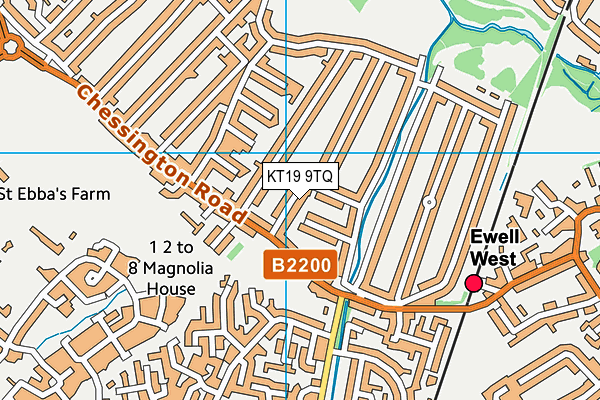 KT19 9TQ map - OS VectorMap District (Ordnance Survey) KT19 9TQ map - OS VectorMap District (Ordnance Survey)