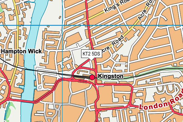 KT2 5DS map - OS VectorMap District (Ordnance Survey) KT2 5DS map - OS VectorMap District (Ordnance Survey)