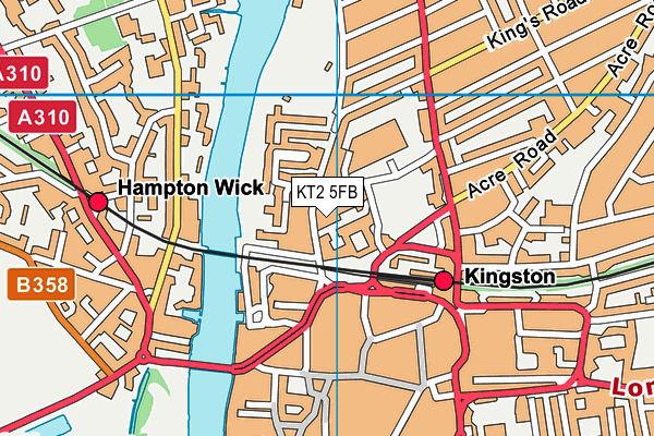 KT2 5FB map - OS VectorMap District (Ordnance Survey) KT2 5FB map - OS VectorMap District (Ordnance Survey)