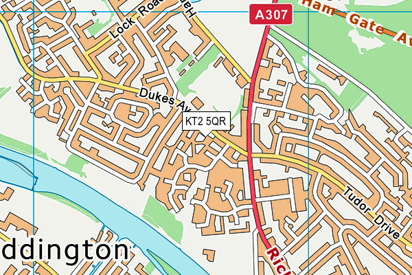 KT2 5QR map - OS VectorMap District (Ordnance Survey) KT2 5QR map - OS VectorMap District (Ordnance Survey)