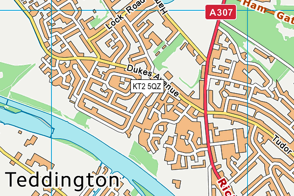 KT2 5QZ map - OS VectorMap District (Ordnance Survey) KT2 5QZ map - OS VectorMap District (Ordnance Survey)