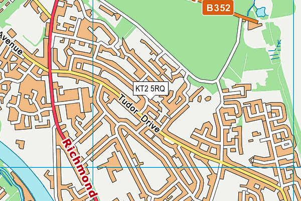 KT2 5RQ map - OS VectorMap District (Ordnance Survey) KT2 5RQ map - OS VectorMap District (Ordnance Survey)