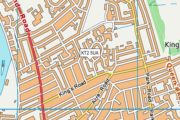 KT2 5UA map - OS VectorMap District (Ordnance Survey) KT2 5UA map - OS VectorMap District (Ordnance Survey)