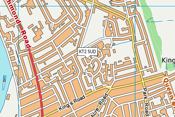 KT2 5UD map - OS VectorMap District (Ordnance Survey) KT2 5UD map - OS VectorMap District (Ordnance Survey)