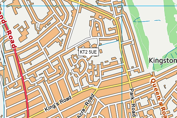 KT2 5UE map - OS VectorMap District (Ordnance Survey) KT2 5UE map - OS VectorMap District (Ordnance Survey)