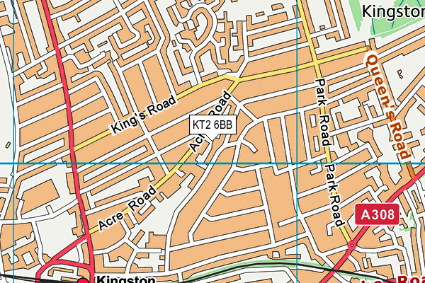 KT2 6BB map - OS VectorMap District (Ordnance Survey) KT2 6BB map - OS VectorMap District (Ordnance Survey)
