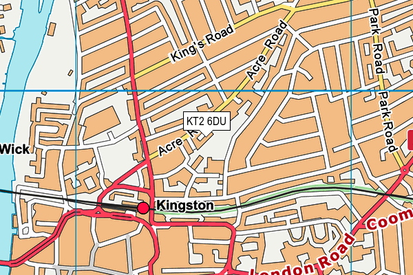 KT2 6DU map - OS VectorMap District (Ordnance Survey) KT2 6DU map - OS VectorMap District (Ordnance Survey)