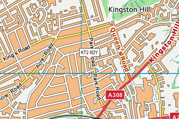 KT2 6DY map - OS VectorMap District (Ordnance Survey) KT2 6DY map - OS VectorMap District (Ordnance Survey)