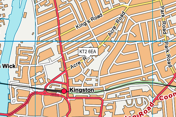 KT2 6EA map - OS VectorMap District (Ordnance Survey) KT2 6EA map - OS VectorMap District (Ordnance Survey)
