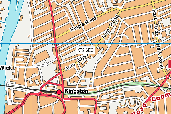 KT2 6EQ map - OS VectorMap District (Ordnance Survey) KT2 6EQ map - OS VectorMap District (Ordnance Survey)