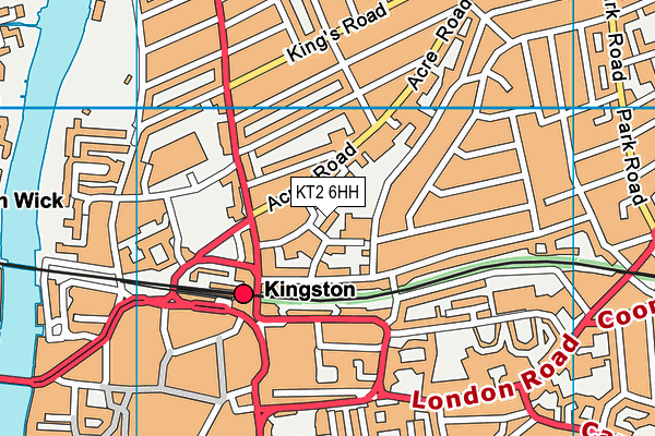 KT2 6HH map - OS VectorMap District (Ordnance Survey) KT2 6HH map - OS VectorMap District (Ordnance Survey)