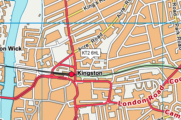 KT2 6HL map - OS VectorMap District (Ordnance Survey) KT2 6HL map - OS VectorMap District (Ordnance Survey)