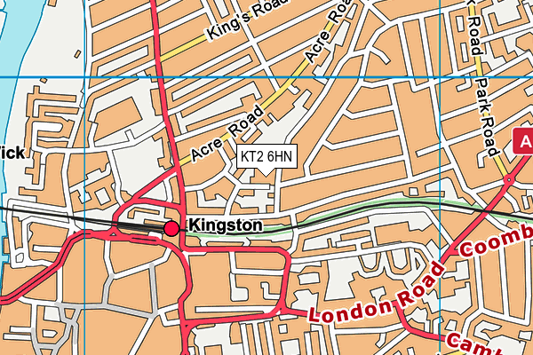 KT2 6HN map - OS VectorMap District (Ordnance Survey) KT2 6HN map - OS VectorMap District (Ordnance Survey)
