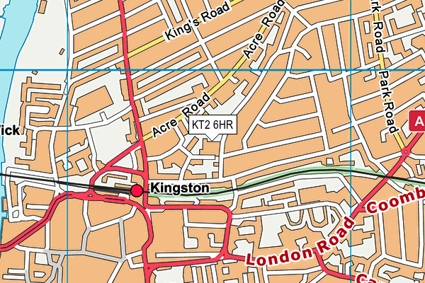 KT2 6HR map - OS VectorMap District (Ordnance Survey) KT2 6HR map - OS VectorMap District (Ordnance Survey)