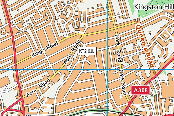 KT2 6JL map - OS VectorMap District (Ordnance Survey) KT2 6JL map - OS VectorMap District (Ordnance Survey)