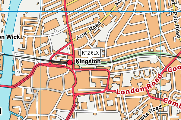 KT2 6LX map - OS VectorMap District (Ordnance Survey) KT2 6LX map - OS VectorMap District (Ordnance Survey)