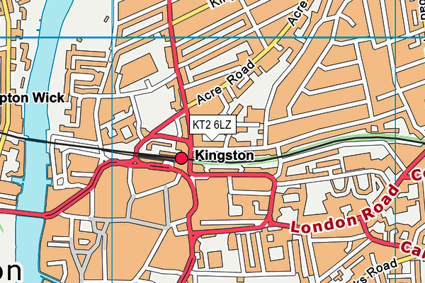 KT2 6LZ map - OS VectorMap District (Ordnance Survey) KT2 6LZ map - OS VectorMap District (Ordnance Survey)