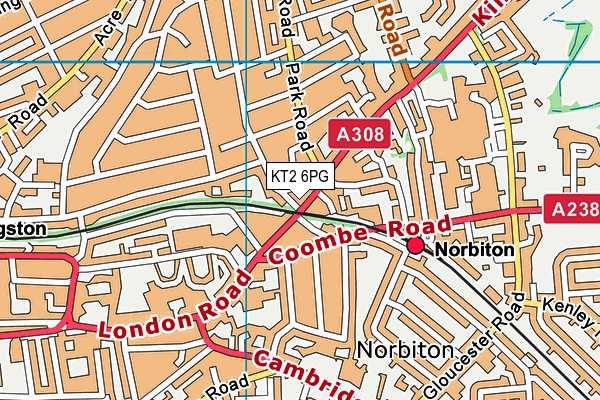 KT2 6PG map - OS VectorMap District (Ordnance Survey) KT2 6PG map - OS VectorMap District (Ordnance Survey)